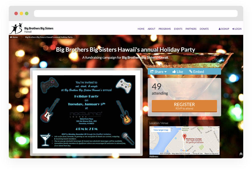 rsvp ticketed event campaigns