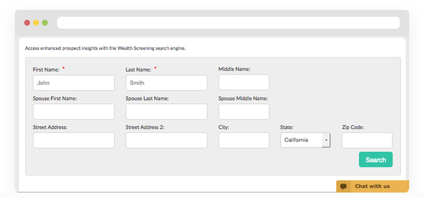 Wealth Screening Sofware