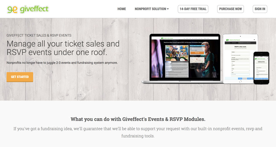 The all in one ticketing software for nonprofits giveffect