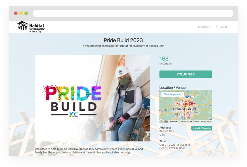 Pride build webpage