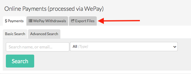 View of how to Export Reports in Giveffect