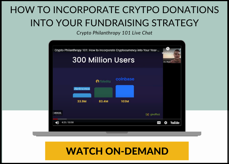 Watch on-demand: How to incorporate crypto donations into your fundraising strategy button