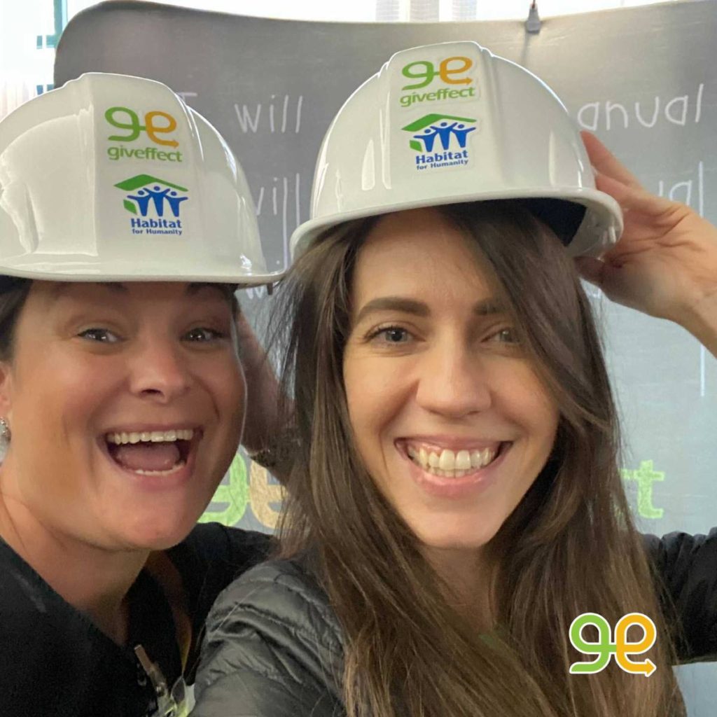 Habitat for Humanity and Giveffect construction hat selfie contest