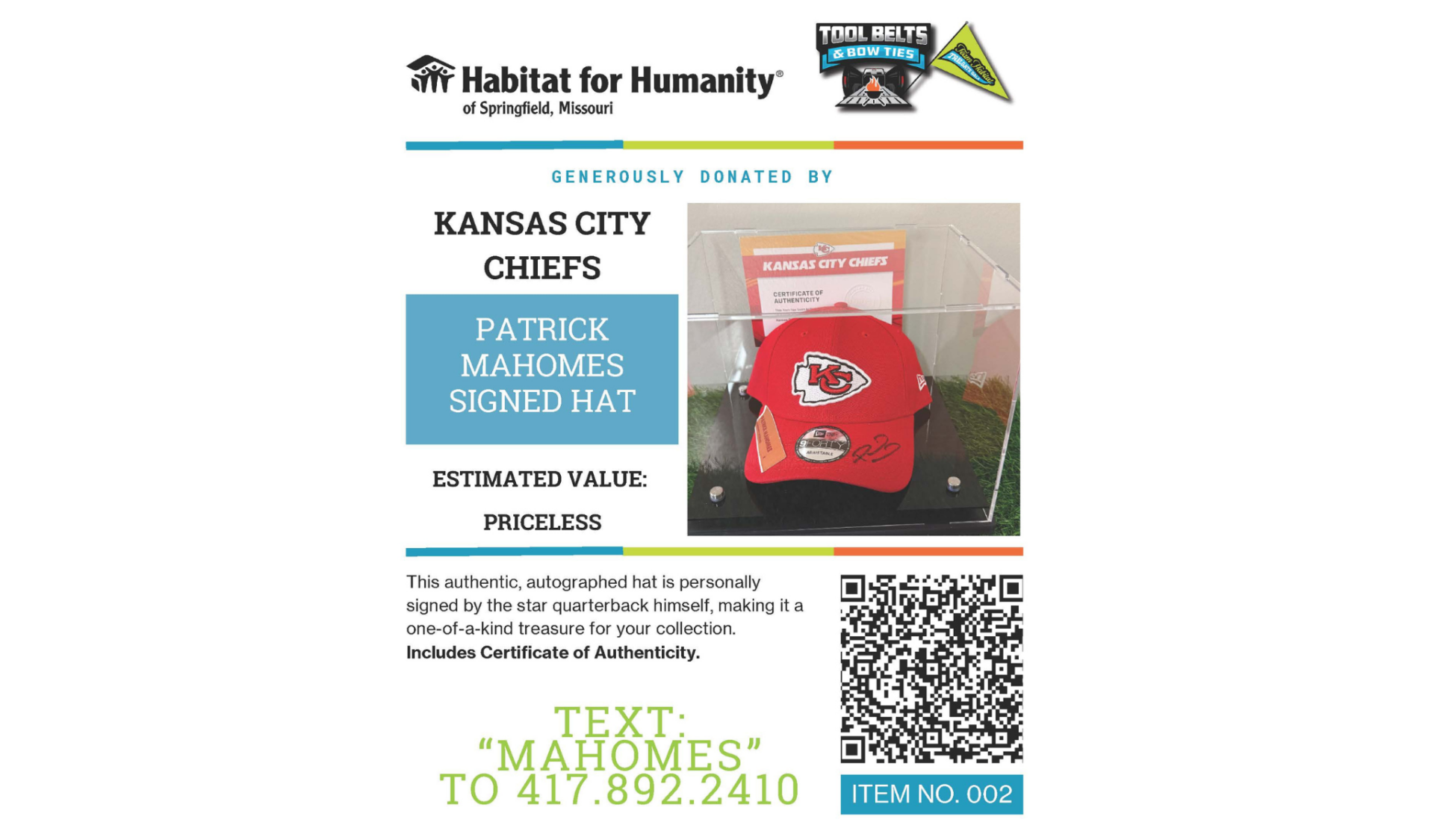 Habitat for Humanity Springfield's Tool belts and bow ties